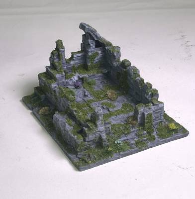 Ruined stone cottage (painted)